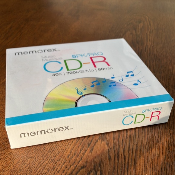 5 PK/PAQ CD-R Memorex. Music. 40X 700MB/Mo. 80min. - Picture 4 of 4